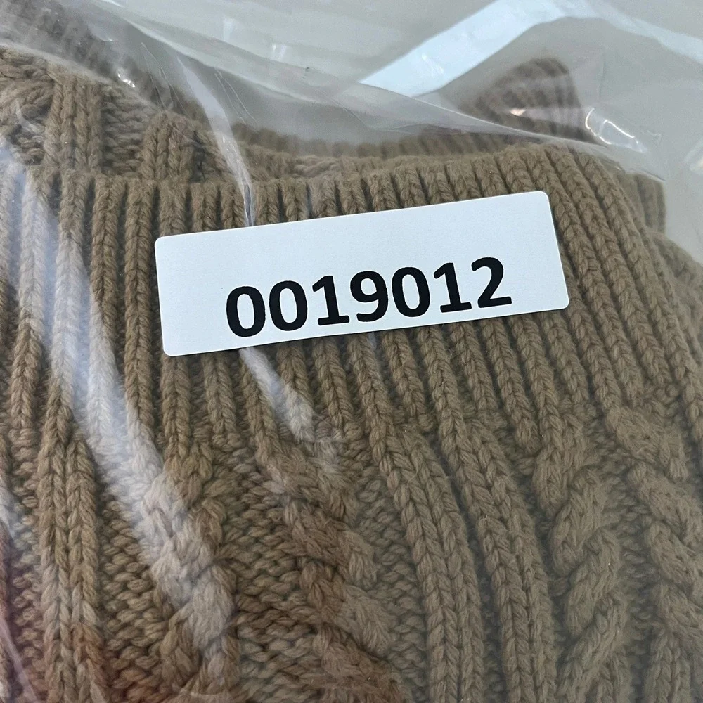 Cabela's Mens 2XL Brown Cable Knit Toggle Fleece Lined Sweater Elbow Patches